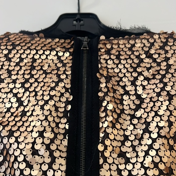 Festive gold metallic dress by Nanette Lenore. Like new. - Picture 5 of 6